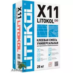 Серый клей для укладки плитки Litokol X11 25 кг
